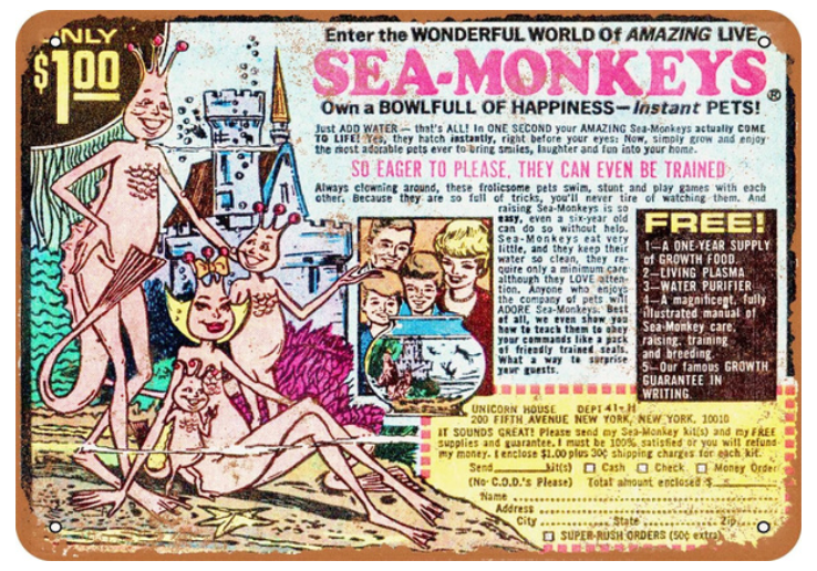 Comic Book ad of Sea Money